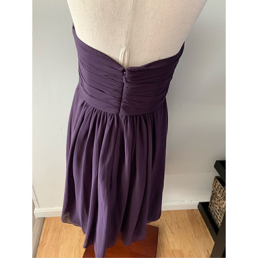 Bill Levkoff Purple strapless dress size 14 - Picture 2 of 10